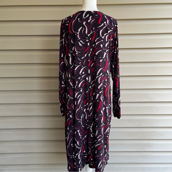 •Dana Buchman• NWT Abstract Pattern Side Ruched Dress - Size 3X - Picture 5 of 9